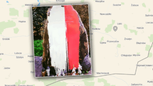 Pomnik upamiętniający UPA pomalowany na biało-czerwono. Policja potwierdza